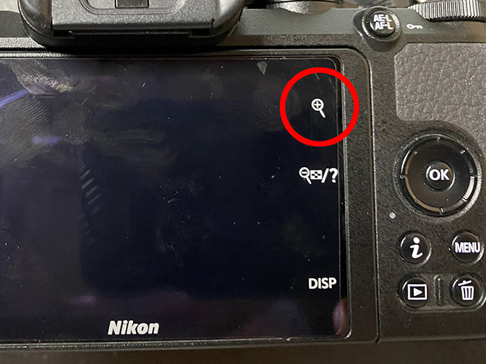 Nikon Z50 拡大マーク